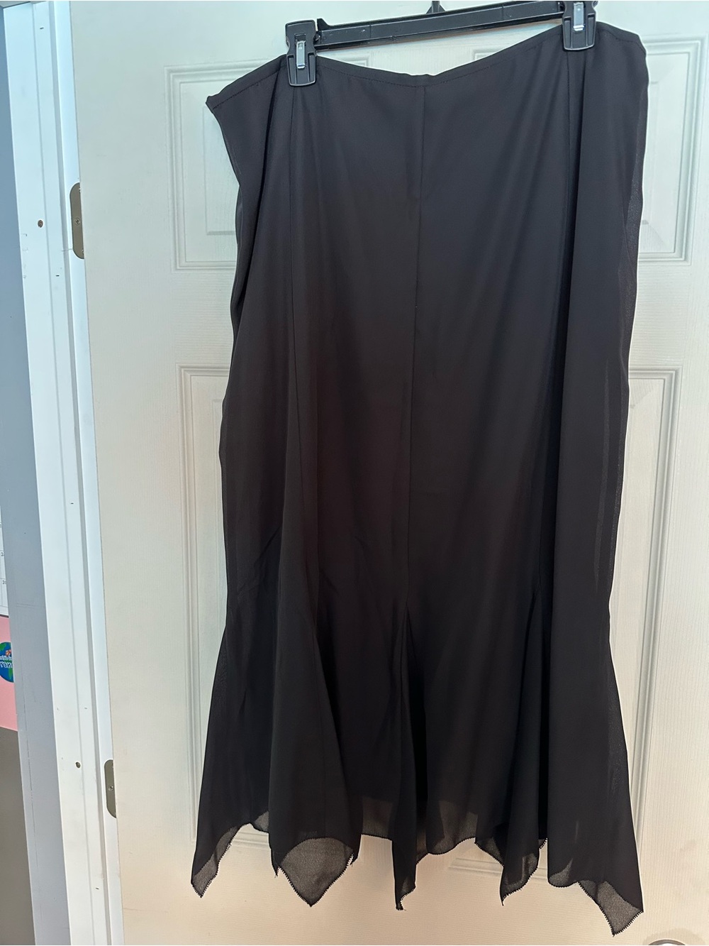 Metaphor Black Midi Asymmetric Hem Skirt